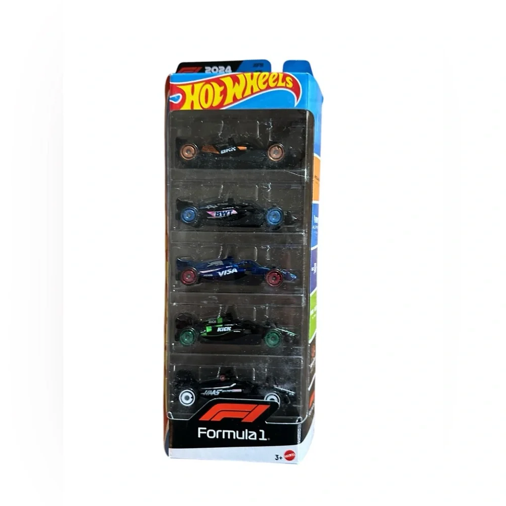 Hot Wheels Formula 1 5-Pack Racing Cars - Black with Multicolor Accents